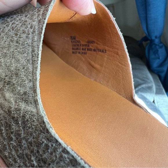 Kork Ease Tutsi Sandals Womens Olive Green Leather Slip On Slides Cork Shoe 8M - Picture 14 of 14